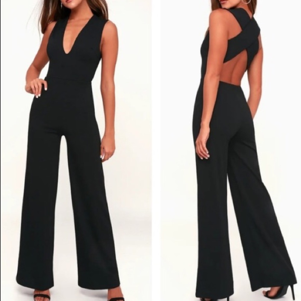Lulus • NWT! Thinking Out Loud Black Jumpsuit